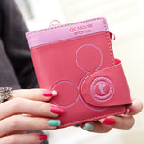 Women Small Wallet Cartoon Mickey Cute Coin Purse Hasp Card Holder Womens Wallets And Purses Female
