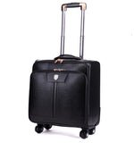 Universal Wheels Trolley Luggage Travel Bag Code Case 16 20 24 Luggage Leather Bags,High Quality Pu