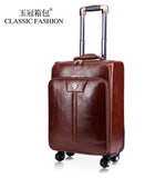 Universal Wheels Trolley Luggage Travel Bag Code Case 16 20 24 Luggage Leather Bags,High Quality Pu