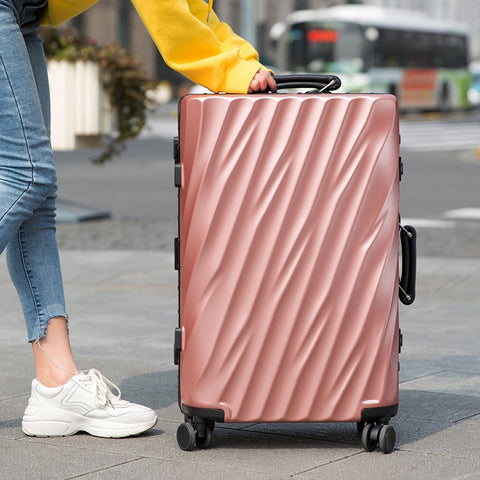 Seabird Aluminum Frame Travel Suitcase With Wheels Tsa Lock Trolley Case Scratch Resistant