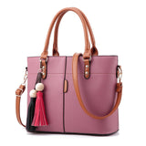 Petrichor Large Capacity Tassel Tote Bag Women Soft Leather Ladies Handbag Crossbody Messenger Bags