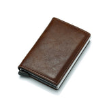 Dienqi Top Quality Wallet Men Money Bag Mini Purse Male Vintage Automatical Aluminium Rfid Card