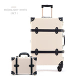 Uniwalker 20 22 24 Inch Cow Leather Luggage  Genuine Leather Vintage Travel Suitcase Classic