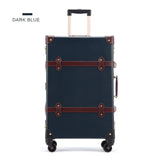 Uniwalker 20 22 24 Inch Cow Leather Luggage  Genuine Leather Vintage Travel Suitcase Classic