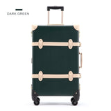 Uniwalker 20 22 24 Inch Cow Leather Luggage  Genuine Leather Vintage Travel Suitcase Classic