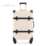 Uniwalker 20 22 24 Inch Cow Leather Luggage  Genuine Leather Vintage Travel Suitcase Classic