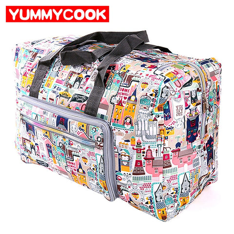 Men Women Folding Travel Bags Large Capacity Clothes Packing Cubes Organizer Hand Luggage Duffle