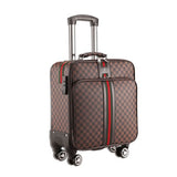 16"20"24" Inch Waterproof Pu Leather Rolling Luggage Travel Suitcase Bag Women Trolley Case Men Box
