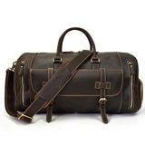 Crazy Horse Genuine Leather Travel Bag Men Vintage Travel Duffel Bag Big Cow Leather Carry On