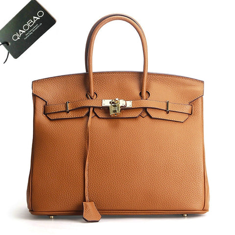 Qiaobao Brand 2018 Newest Luxury Fashion Classic 100% Genuine Leather Women Bag Famous Handbag