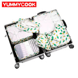 7Pcs/Set Women Men Travel Storage Bags Clothes Underwear Shoes Organizer Cosmetic Toiletry Pouch