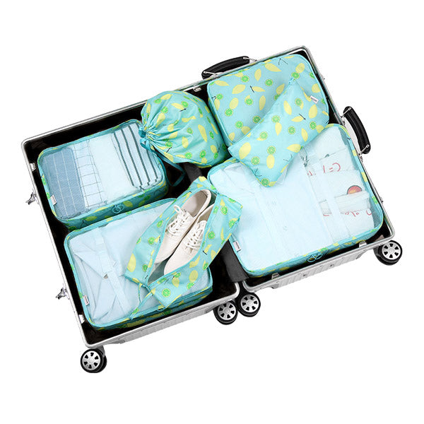 7Pcs/Set Women Men Travel Storage Bags Clothes Underwear Shoes Organizer Cosmetic Toiletry Pouch