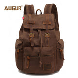 Augur New Fashion Men'S Backpack Vintage Canvas Backpack School Bag Men'S Travel Bags Large