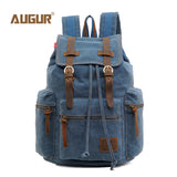 Augur New Fashion Men'S Backpack Vintage Canvas Backpack School Bag Men'S Travel Bags Large