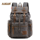Augur New Fashion Men'S Backpack Vintage Canvas Backpack School Bag Men'S Travel Bags Large