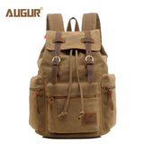 Augur New Fashion Men'S Backpack Vintage Canvas Backpack School Bag Men'S Travel Bags Large