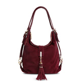 Nico Louise Women Real Split Suede Leather Shoulder Bag Female Leisure Nubuck Casual Handbag Hobo