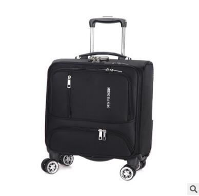 18 Inch Luggage Suitcase Oxford Cabin Boarding Spinner Suitcase Men Travel Rolling Luggage Bag On