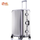 100% Fully Aluminum-Magnesium Alloy Travel Luggage Trolley 20/25 Inch Men Suitcase Water Proof Case
