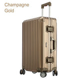 Uniwalker 100% Aluminum Rolling Luggage Travel Trolley Hardside Fashion Luggage With Spinner Wheels