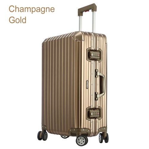 Uniwalker 100% Aluminum Rolling Luggage Travel Trolley Hardside Fashion Luggage With Spinner Wheels