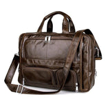 Luxury Genuine Leather Men'S Briefcases Business Bag Leather Messenger Bag Shoulder Bag For Men