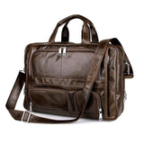 Luxury Genuine Leather Men'S Briefcases Business Bag Leather Messenger Bag Shoulder Bag For Men