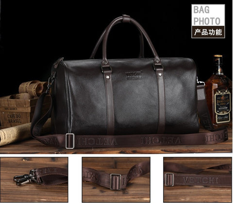 Ali Victory 2017 New Brand Cowhide Genuine Leather Man Bag Designer Luggage Travel Bags Men'S