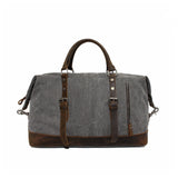 Vintage Military Canvas Leather Big Duffle Bag Men Travel Bags Carry On Travel Luggage Bags Large