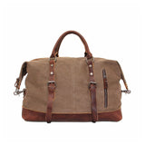 Vintage Military Canvas Leather Big Duffle Bag Men Travel Bags Carry On Travel Luggage Bags Large