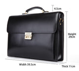 Yinte Leather Mens Briefcase High Quality Business Men Laptop Bag Brown Lawyer Handbag Document