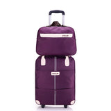 Women Rolling Luggage Bag Set,Waterproof Oxford Cloth Travel Suitcase,Wheel Trolley Case,Portable