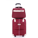Women Rolling Luggage Bag Set,Waterproof Oxford Cloth Travel Suitcase,Wheel Trolley Case,Portable