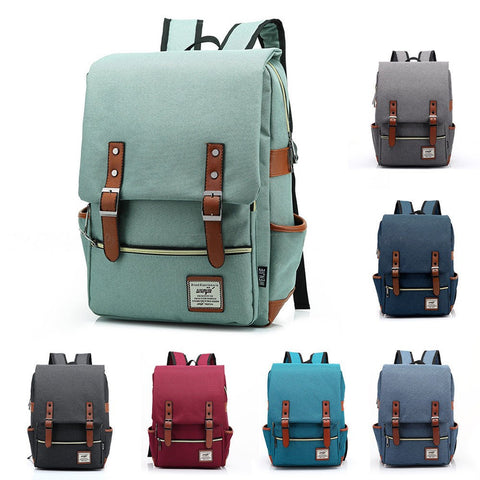Canvas Vintage Backpack Travel Backpack Daypack Hiking Camping School Rucksack For Women Men