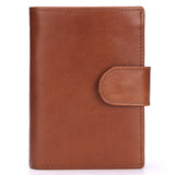 Baellerry Men Wallet Oil Wax Cowhide Genuine Leather Wallets Coin Purse Clutch Hasp Open Top