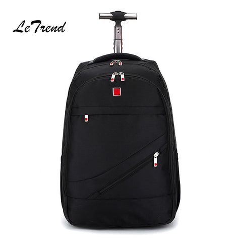 Letrend Oxford Travel Bag Men Rolling Luggage Large Capacity Suitcases Wheel 20 Inch Carry On