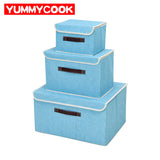 Non-Woven Clothing Folding Cover Storage Box Closet Organizer Underwear Shoes Toy Sundries Wardrobe