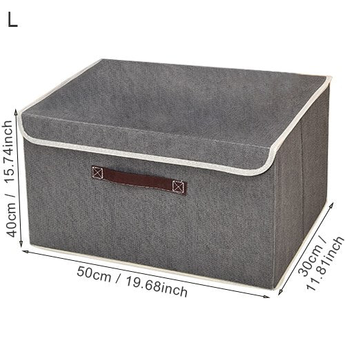 Non-Woven Clothing Folding Cover Storage Box Closet Organizer Underwear Shoes Toy Sundries Wardrobe