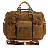 100% Genuine Leather Men Bag Briefcase Cow Leather Men Handbag Vintage Cowhide Men'S Travel
