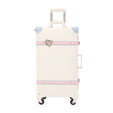 2018 New Retro Spinner Suitcase Refreshing Suitcase Student Travel Luggage Rolling Leather Travel