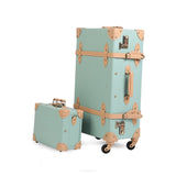 2018 New Pu Travel Luggage Set Suitcase Leather Retro Spinner Wheels Rolling Luggage 3 Colors