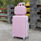 Hello Kitty Rollingluggage Bag ,Women Travel Suitcase,Abs Cartoon Box,Fashion Carry On,Kids