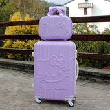 Hello Kitty Rollingluggage Bag ,Women Travel Suitcase,Abs Cartoon Box,Fashion Carry On,Kids