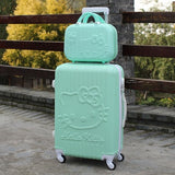 Hello Kitty Rollingluggage Bag ,Women Travel Suitcase,Abs Cartoon Box,Fashion Carry On,Kids