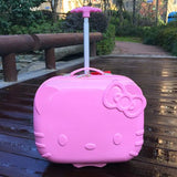 Kids Hello Kitty Rolling Luggage Bag,Children Travel Suitcase,Cartoon Box With Wheel,Abs Trolley