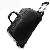 Letrend New Fashion Luxury High-Grade Waterproof Cowhide Travel Bag Men Genuine Leather Trolley Bag