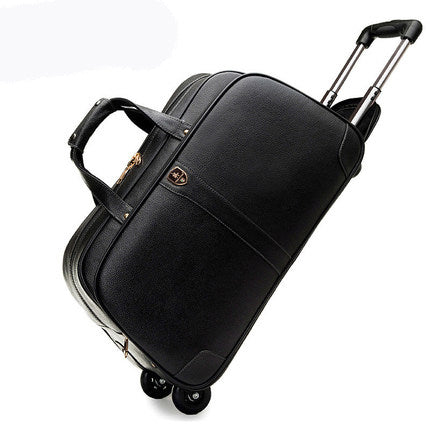 Letrend New Fashion Luxury High-Grade Waterproof Cowhide Travel Bag Men Genuine Leather Trolley Bag