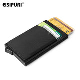 Men Aluminum Wallet With Back Pocket Id Card Holder Rfid Blocking Mini Slim Metal Wallet