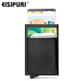 Men Aluminum Wallet With Back Pocket Id Card Holder Rfid Blocking Mini Slim Metal Wallet