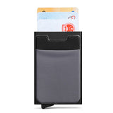 Men Aluminum Wallet With Back Pocket Id Card Holder Rfid Blocking Mini Slim Metal Wallet
